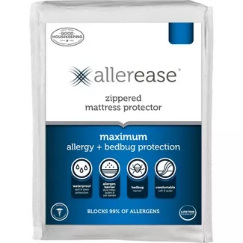 New Allerease Maximum Mattress Protector White